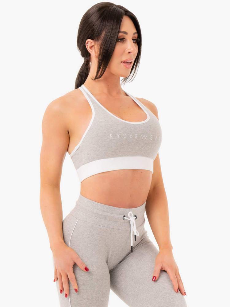 TRACK SPORTS BRA GREY MARL