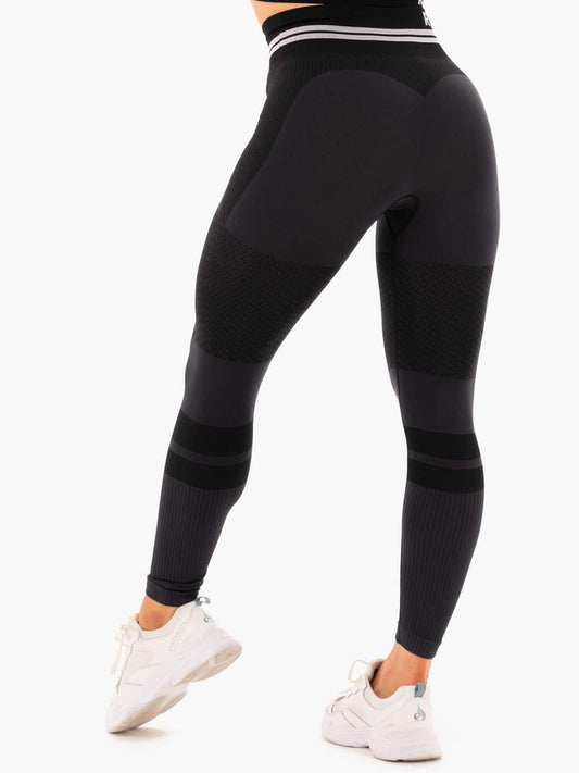 FREESTYLE SEAMLESS HIGH WAISTED LEGGINGS BLACK