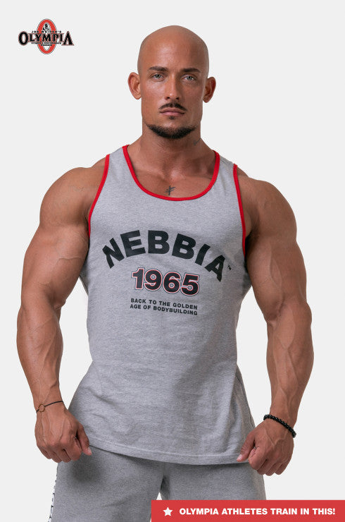 OLD-SCHOOL MUSCLE TANK TOP GREY 193