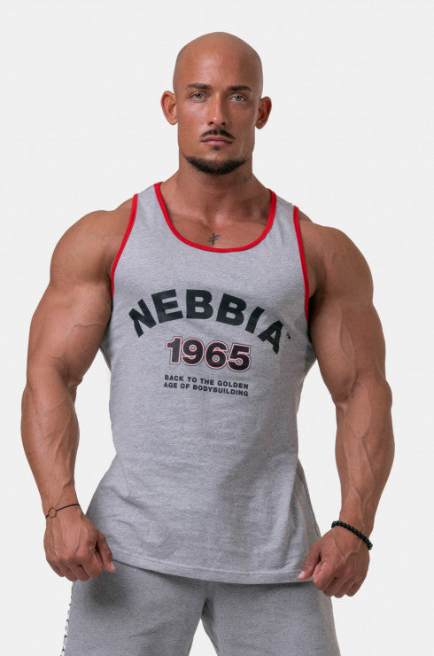 OLD-SCHOOL MUSCLE TANK TOP GREY 193